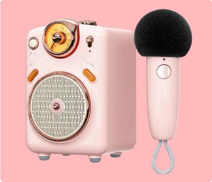 Divoom Fairy-OK Retro Mini Karaoke Bluetooth Speaker With Microphone Girl & Children Gift - EdgeFollow
