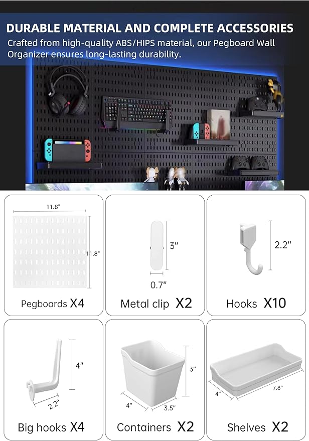 Revamp Your Space With A Versatile Pegboard Kit Gaming Setup - EdgeFollow