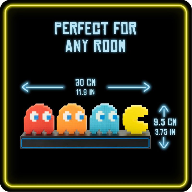 Paladone Pac Man and Ghosts Light 3D Pixel Lamp LED Game Icon Night Light Boy Gift - EdgeFollow