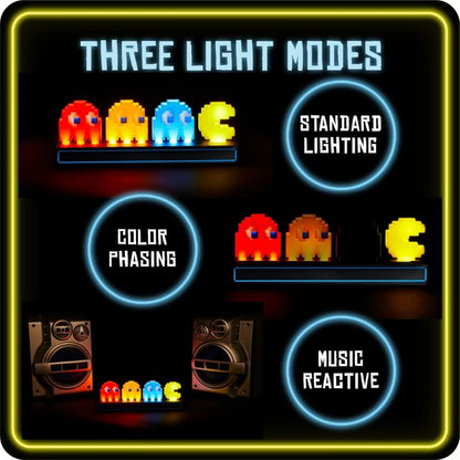 Paladone Pac Man and Ghosts Light 3D Pixel Lamp LED Game Icon Night Light Boy Gift - EdgeFollow