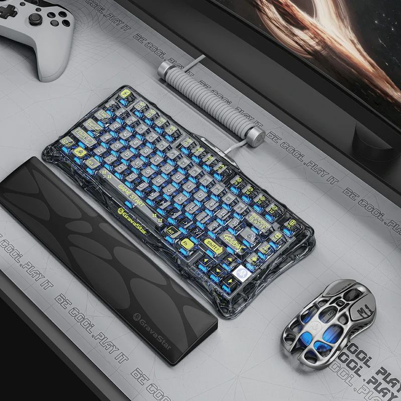 GravaStar Mercury K1 Lite 75% Wireless Mechanical Gaming Keyboard Gasket Hot Swappable Boy Gift - EdgeFollow