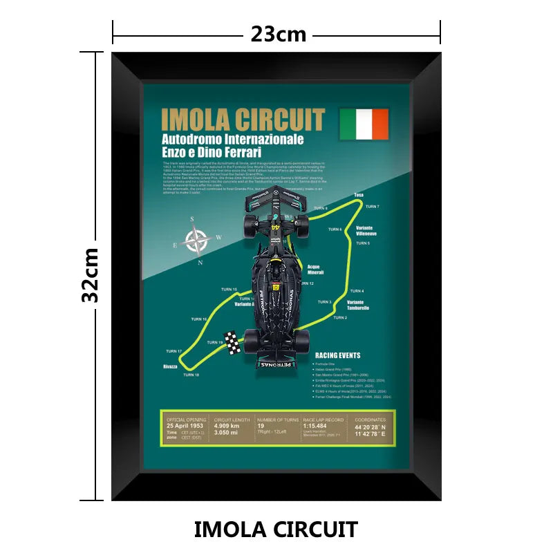 F1 Frame - Mercedes Benz W14 - Lewis Hamilton #44 | Various Tracks | Formula 1 gift (With Car) - EdgeFollow