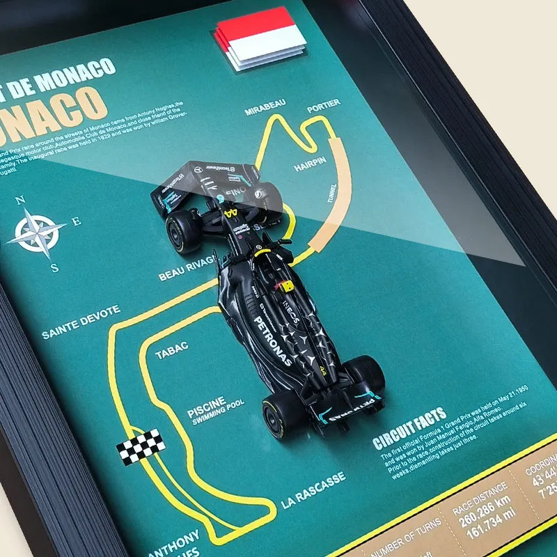 F1 Frame - Mercedes Benz W14 - Lewis Hamilton #44 | Various Tracks | Formula 1 gift (With Car) - EdgeFollow