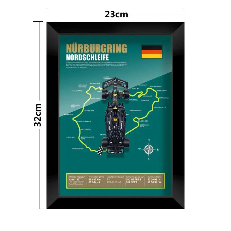 F1 Frame - Mercedes Benz W14 - Lewis Hamilton #44 | Various Tracks | Formula 1 gift (With Car) - EdgeFollow