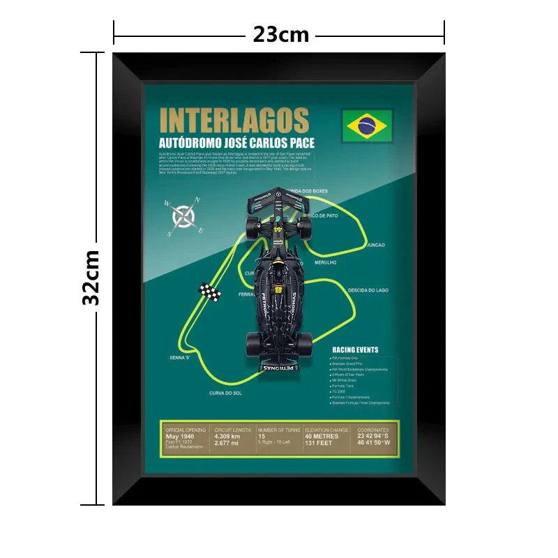 F1 Frame - Mercedes Benz W14 - Lewis Hamilton #44 | Various Tracks | Formula 1 gift (With Car) - EdgeFollow