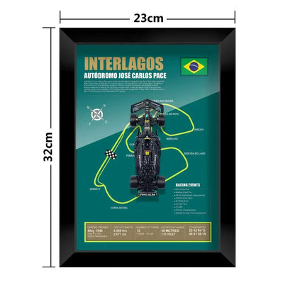 F1 Frame - Mercedes Benz W14 - Lewis Hamilton #44 | Various Tracks | Formula 1 gift (With Car) - EdgeFollow