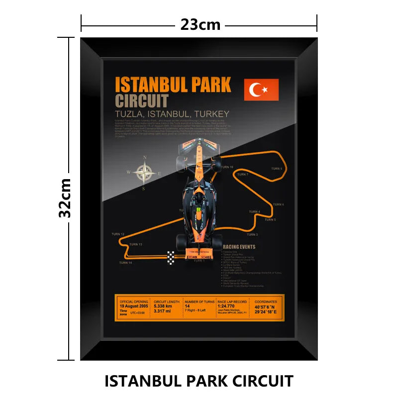 F1 Frame - McLaren MCL38 - Lando Norris #4 | Various Tracks | Formula 1 gift (With Car) - EdgeFollow