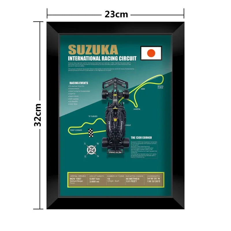 F1 Frame - Mercedes Benz W14 - Lewis Hamilton #44 | Various Tracks | Formula 1 gift (With Car) - EdgeFollow