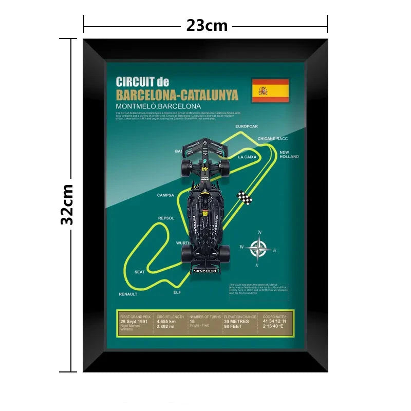 F1 Frame - Mercedes Benz W14 - Lewis Hamilton #44 | Various Tracks | Formula 1 gift (With Car) - EdgeFollow