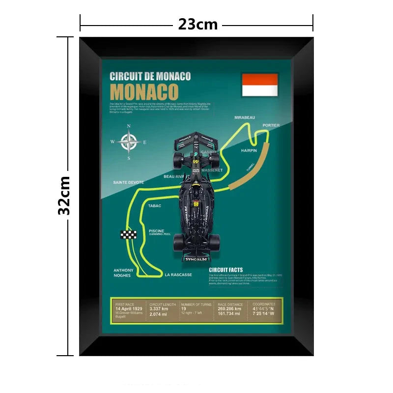 F1 Frame - Mercedes Benz W14 - Lewis Hamilton #44 | Various Tracks | Formula 1 gift (With Car) - EdgeFollow
