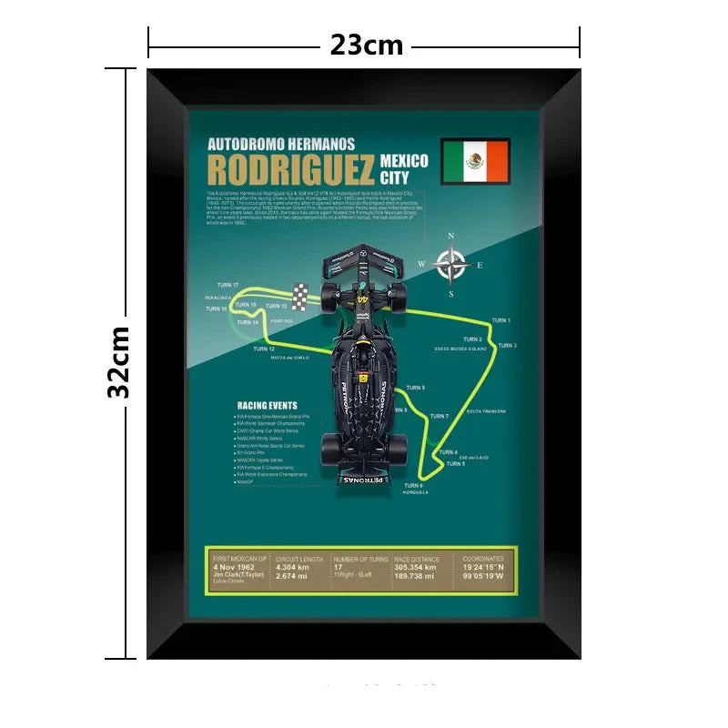 F1 Frame - Mercedes Benz W14 - Lewis Hamilton #44 | Various Tracks | Formula 1 gift (With Car) - EdgeFollow