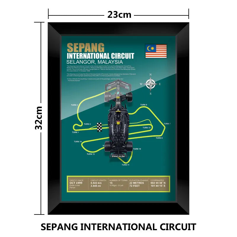 F1 Frame - Mercedes Benz W14 - Lewis Hamilton #44 | Various Tracks | Formula 1 gift (With Car) - EdgeFollow