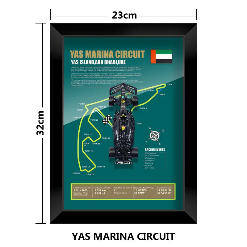F1 Frame - Mercedes Benz W14 - Lewis Hamilton #44 | Various Tracks | Formula 1 gift (With Car) - EdgeFollow