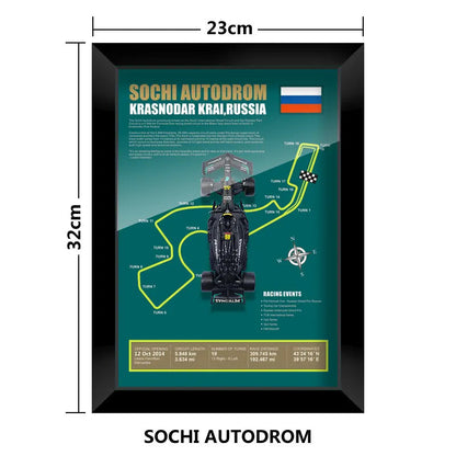F1 Frame - Mercedes Benz W14 - Lewis Hamilton #44 | Various Tracks | Formula 1 gift (With Car) - EdgeFollow