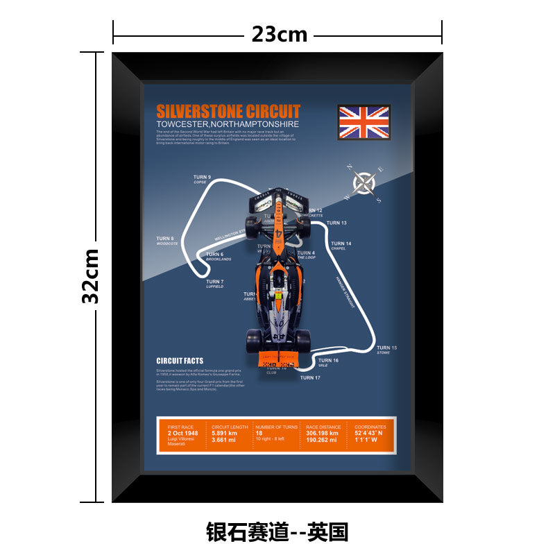 1:43 McLaren MCL60 F1 Car Model - Framed Display | Lando Norris #4 Oscar Piastri | Various Tracks | Formula 1 gift - EdgeFollow