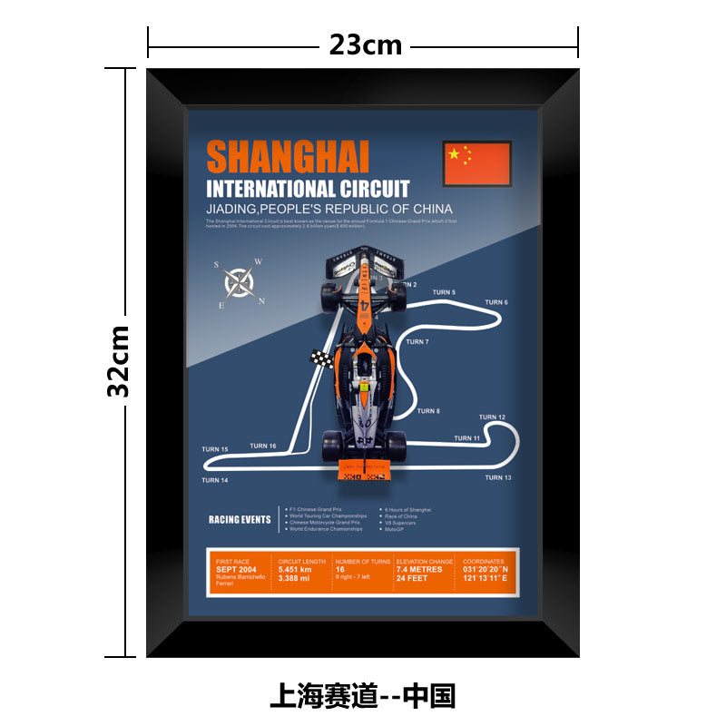 1:43 McLaren MCL60 F1 Car Model - Framed Display | Lando Norris #4 Oscar Piastri | Various Tracks | Formula 1 gift - EdgeFollow