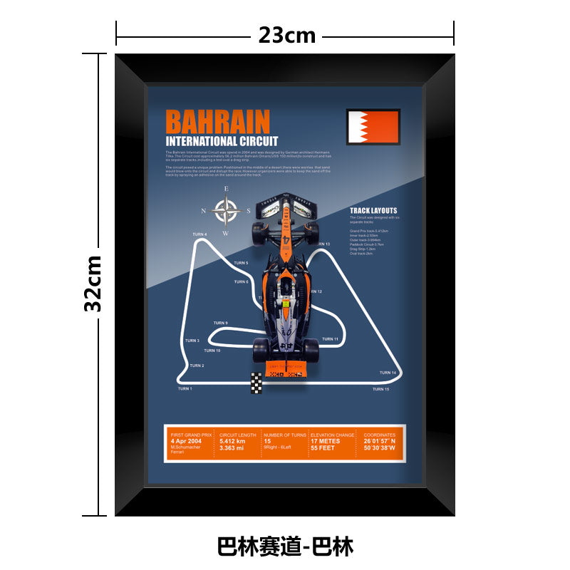 1:43 McLaren MCL60 F1 Car Model - Framed Display | Lando Norris #4 Oscar Piastri | Various Tracks | Formula 1 gift - EdgeFollow
