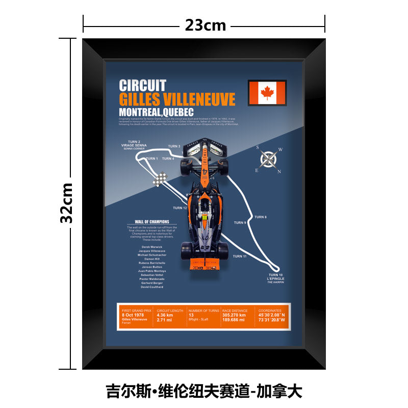 1:43 McLaren MCL60 F1 Car Model - Framed Display | Lando Norris #4 Oscar Piastri | Various Tracks | Formula 1 gift - EdgeFollow
