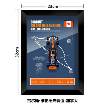 1:43 McLaren MCL60 F1 Car Model - Framed Display | Lando Norris #4 Oscar Piastri | Various Tracks | Formula 1 gift - EdgeFollow