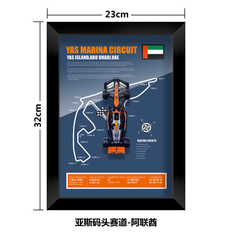 1:43 McLaren MCL60 F1 Car Model - Framed Display | Lando Norris #4 Oscar Piastri | Various Tracks | Formula 1 gift - EdgeFollow