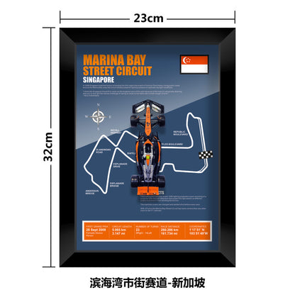 1:43 McLaren MCL60 F1 Car Model - Framed Display | Lando Norris #4 Oscar Piastri | Various Tracks | Formula 1 gift - EdgeFollow