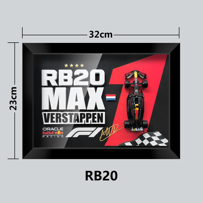 Max Verstappen #1 RB20 F1 Diecast Car – 3D Framed Wall Art | Collector's Display Piece - EdgeFollow