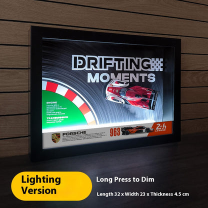 Mercedes-AMG & Porsche Drift Car Models – Le Mans 3D LED Frame Display