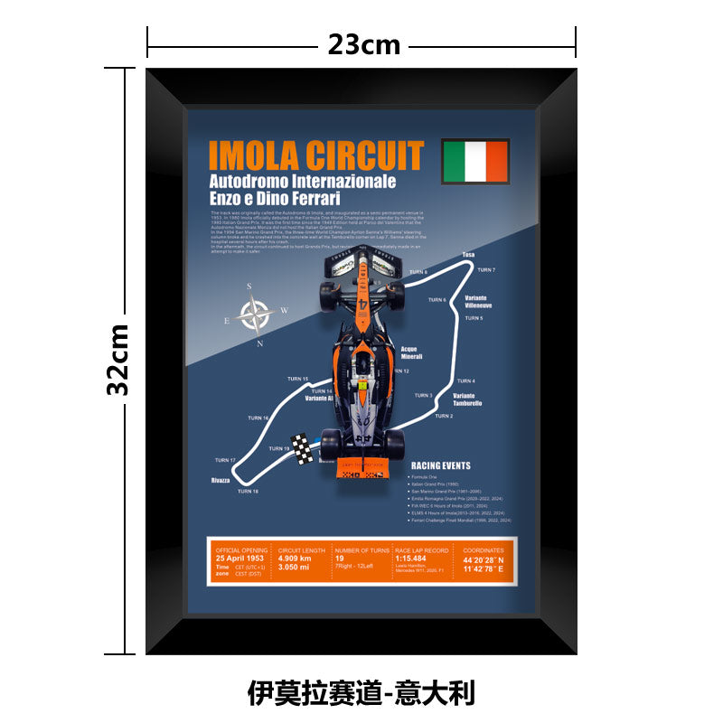 1:43 McLaren MCL60 F1 Car Model - Framed Display | Lando Norris #4 Oscar Piastri | Various Tracks | Formula 1 gift - EdgeFollow