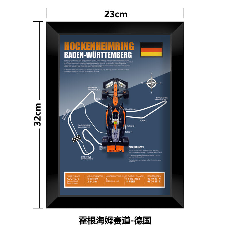 1:43 McLaren MCL60 F1 Car Model - Framed Display | Lando Norris #4 Oscar Piastri | Various Tracks | Formula 1 gift - EdgeFollow