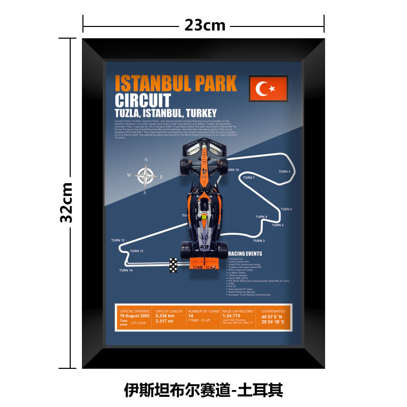 1:43 McLaren MCL60 F1 Car Model - Framed Display | Lando Norris #4 Oscar Piastri | Various Tracks | Formula 1 gift - EdgeFollow