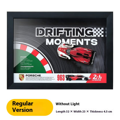 Mercedes-AMG & Porsche Drift Car Models – Le Mans 3D LED Frame Display