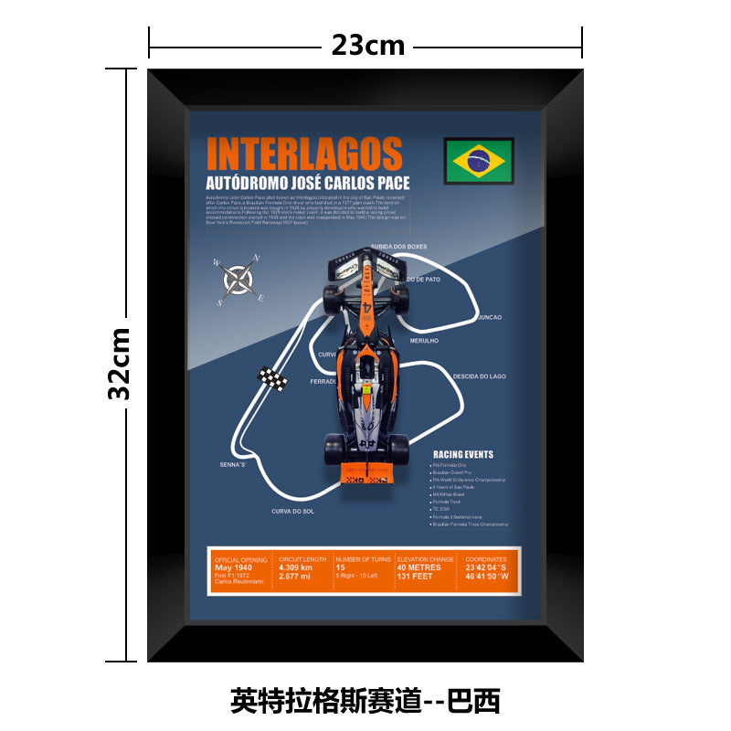 1:43 McLaren MCL60 F1 Car Model - Framed Display | Lando Norris #4 Oscar Piastri | Various Tracks | Formula 1 gift - EdgeFollow