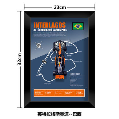 1:43 McLaren MCL60 F1 Car Model - Framed Display | Lando Norris #4 Oscar Piastri | Various Tracks | Formula 1 gift - EdgeFollow