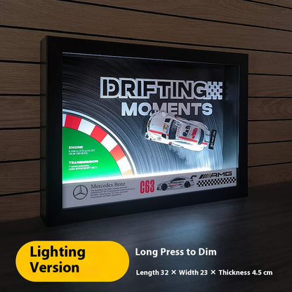 Mercedes-AMG & Porsche Drift Car Models – Le Mans 3D LED Frame Display