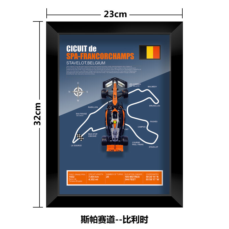 1:43 McLaren MCL60 F1 Car Model - Framed Display | Lando Norris #4 Oscar Piastri | Various Tracks | Formula 1 gift - EdgeFollow