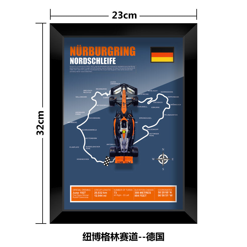 1:43 McLaren MCL60 F1 Car Model - Framed Display | Lando Norris #4 Oscar Piastri | Various Tracks | Formula 1 gift - EdgeFollow