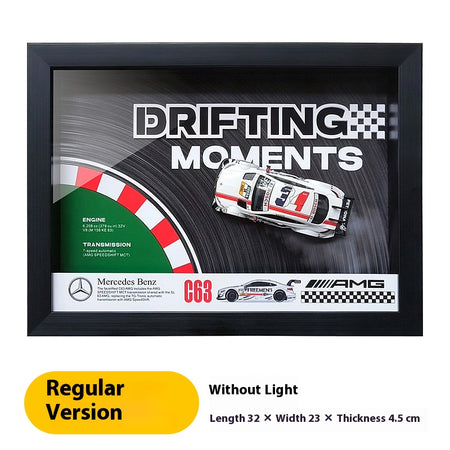 Mercedes-AMG & Porsche Drift Car Models – Le Mans 3D LED Frame Display
