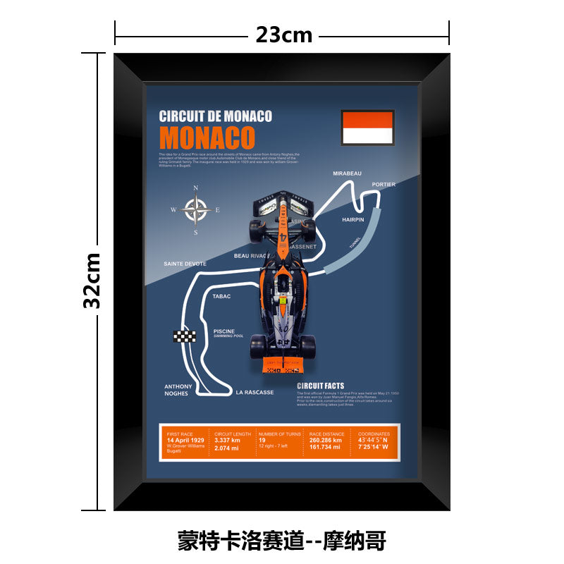 1:43 McLaren MCL60 F1 Car Model - Framed Display | Lando Norris #4 Oscar Piastri | Various Tracks | Formula 1 gift - EdgeFollow