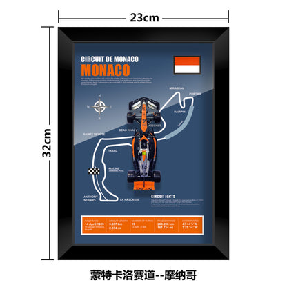 1:43 McLaren MCL60 F1 Car Model - Framed Display | Lando Norris #4 Oscar Piastri | Various Tracks | Formula 1 gift - EdgeFollow