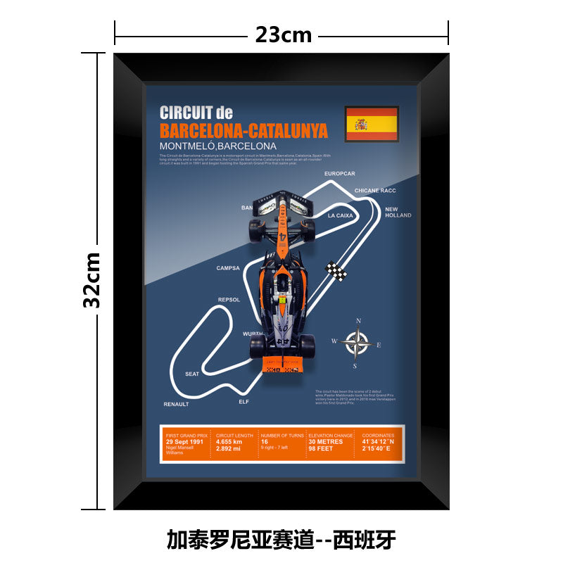 1:43 McLaren MCL60 F1 Car Model - Framed Display | Lando Norris #4 Oscar Piastri | Various Tracks | Formula 1 gift - EdgeFollow