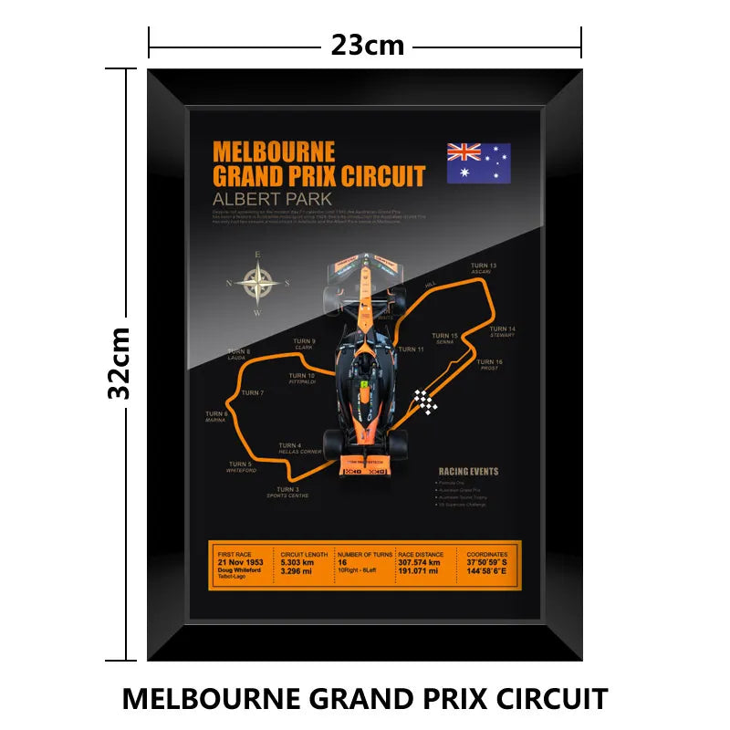 F1 Frame - McLaren MCL38 - Lando Norris #4 | Various Tracks | Formula 1 gift (With Car) - EdgeFollow