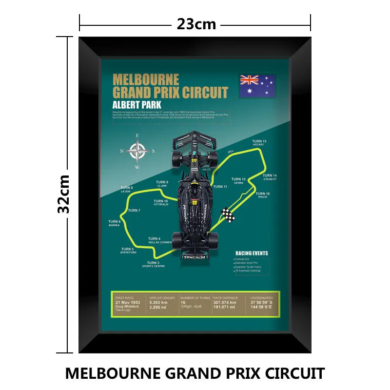 F1 Frame - Mercedes Benz W14 - Lewis Hamilton #44 | Various Tracks | Formula 1 gift (With Car) - EdgeFollow