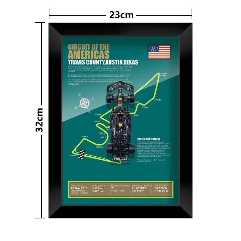F1 Frame - Mercedes Benz W14 - Lewis Hamilton #44 | Various Tracks | Formula 1 gift (With Car) - EdgeFollow