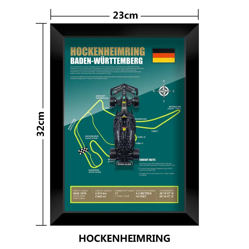 F1 Frame - Mercedes Benz W14 - Lewis Hamilton #44 | Various Tracks | Formula 1 gift (With Car) - EdgeFollow