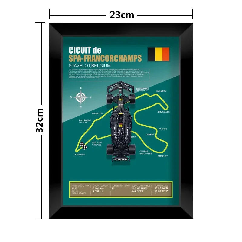 F1 Frame - Mercedes Benz W14 - Lewis Hamilton #44 | Various Tracks | Formula 1 gift (With Car) - EdgeFollow