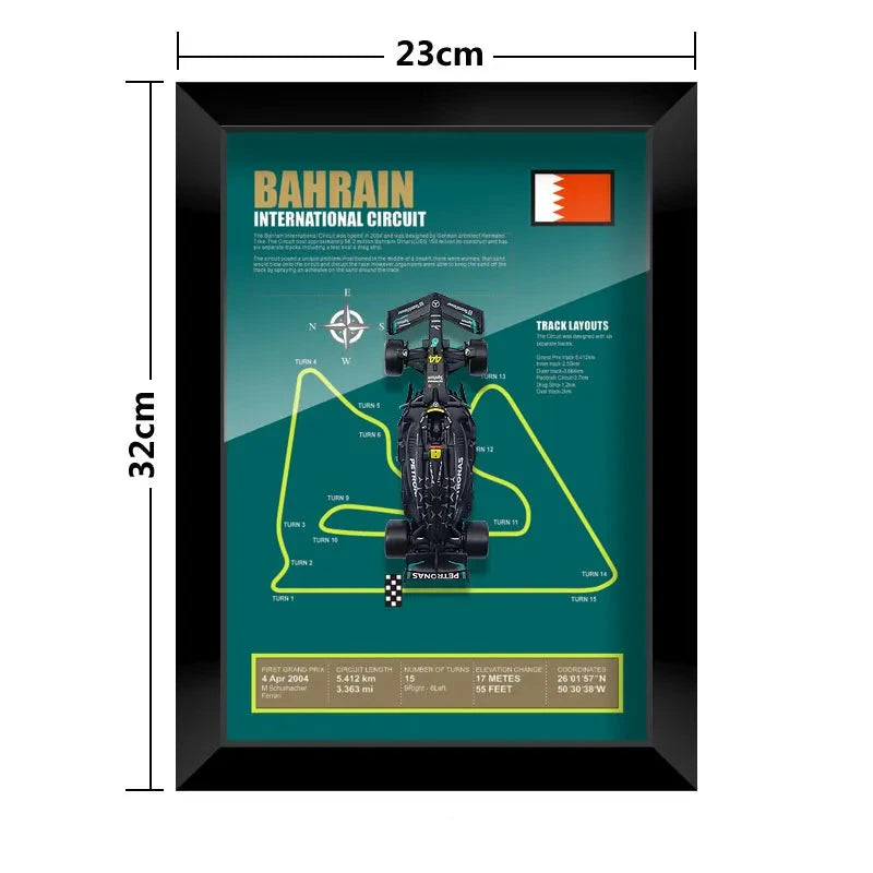 F1 Frame - Mercedes Benz W14 - Lewis Hamilton #44 | Various Tracks | Formula 1 gift (With Car) - EdgeFollow
