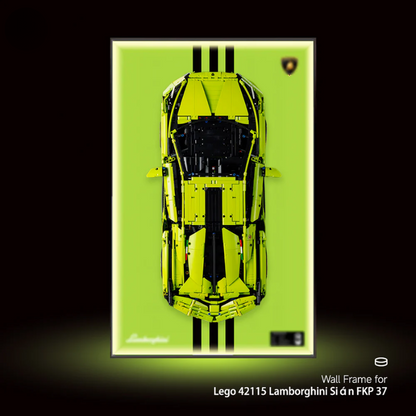 LED Wall Display Frame for LEGO® Technic F1 42115 Lamborghini Sián FKP 37 Showcase