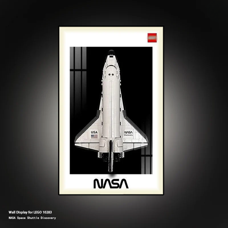 LED Wall  Display Frame for LEGO® NASA Space Shuttle Discovery 10283 Showcase