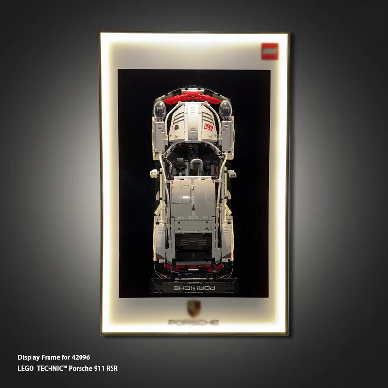 LED Wall Display Frame for LEGO® Technic F1 Porsche 911 RSR 42096 Showcase