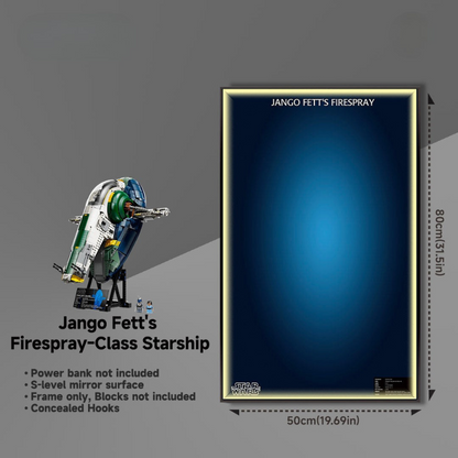 Wall Display frame for LEGO® STAR WARS™ 75409 Jango Fett's Firespray-Class Starship LEGO Gift